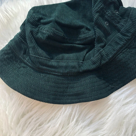 J.Crew‎ S-M Green Bucket Hat Cap Head Cover Corduroy NWT - Picture 2 of 5